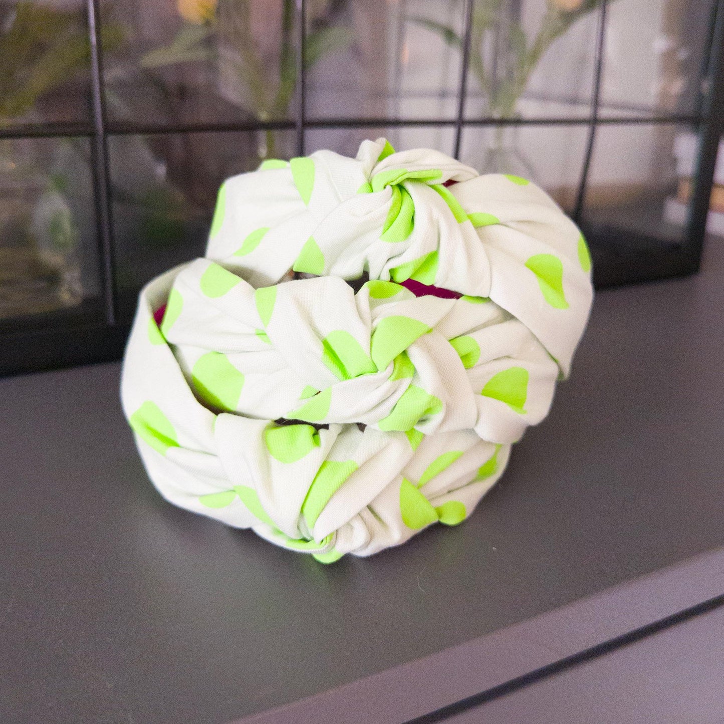 Green Polka Dot Headband