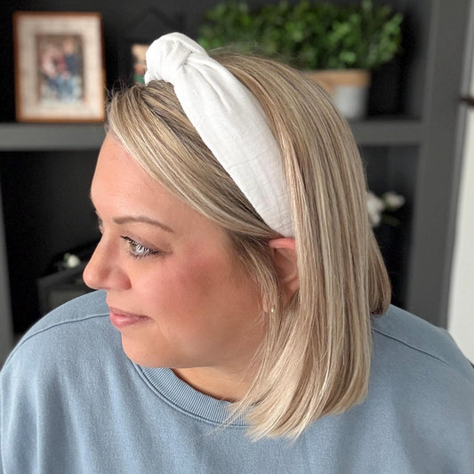 Solid White Headband