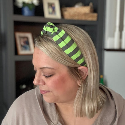 Green Stripe Headband