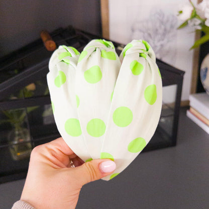 Green Polka Dot Headband
