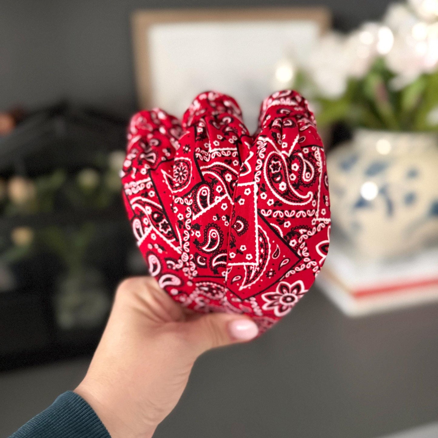 Red Bandana Headband