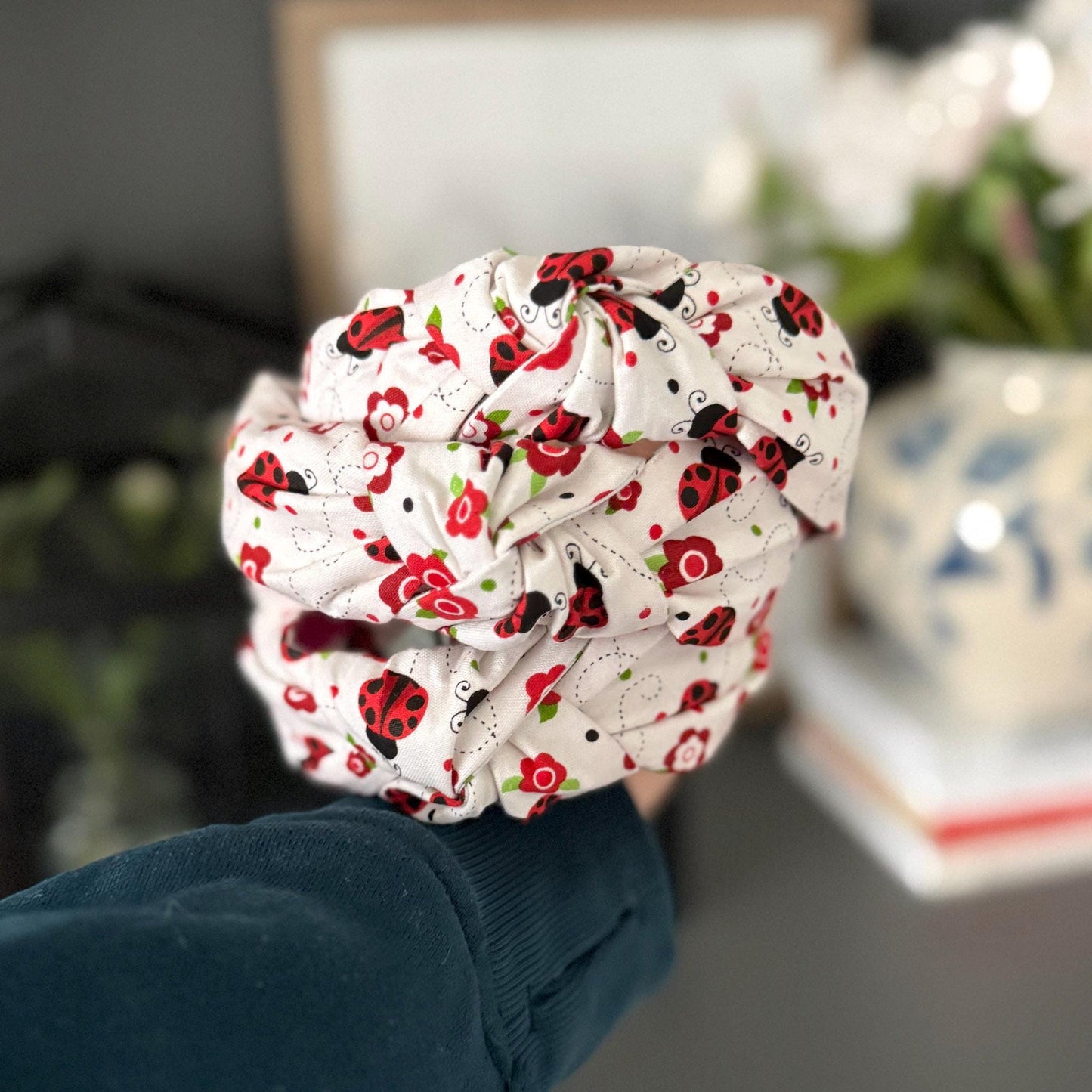 Red Lady Bugs Headband