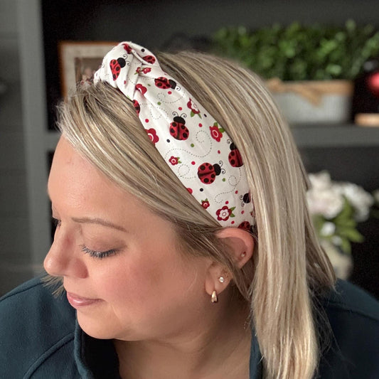 Red Lady Bugs Headband