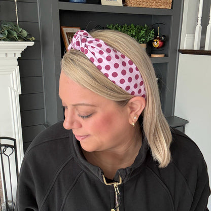 Purple and Pink Polka Dot Headbands | 6 Color Options