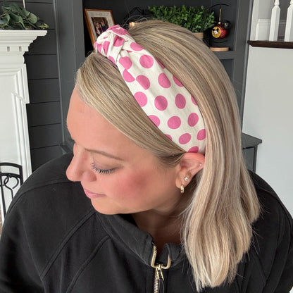 Purple and Pink Polka Dot Headbands | 6 Color Options