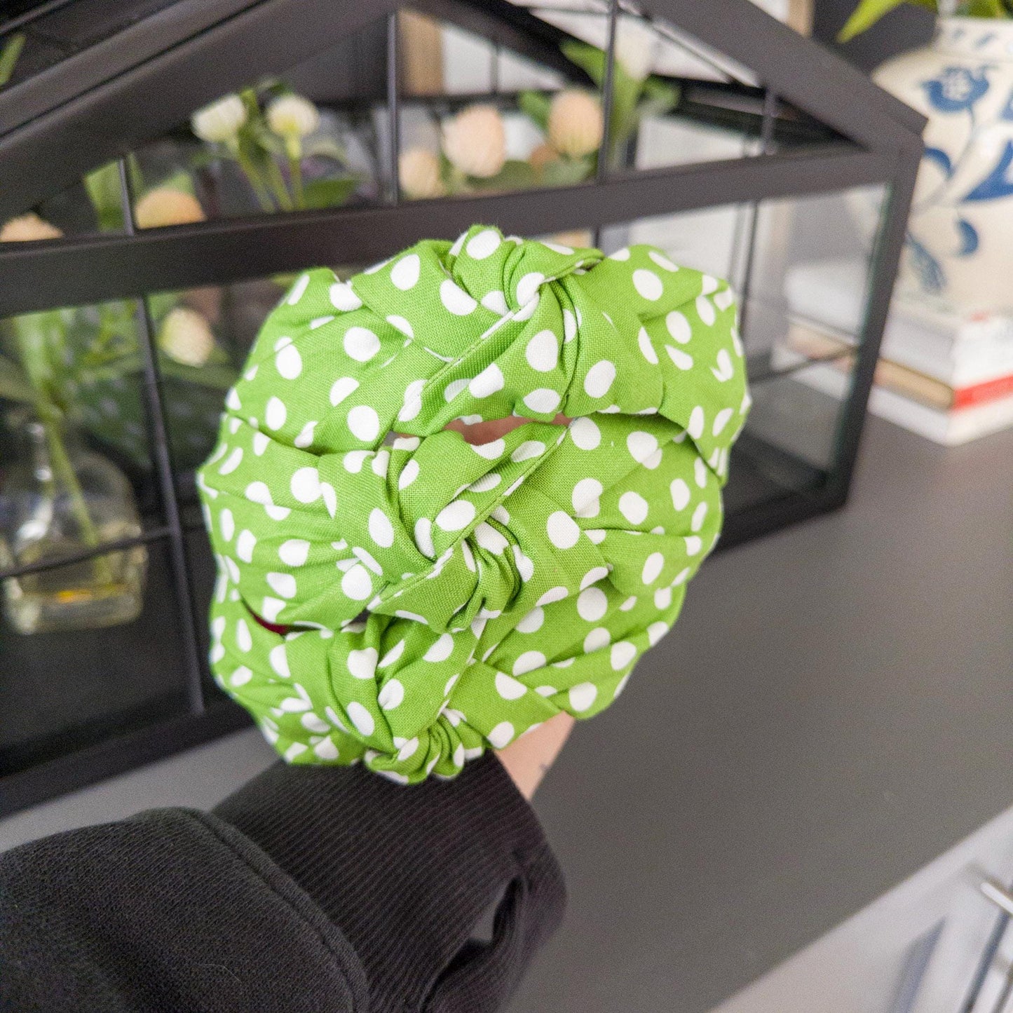 Lime Green Polka Dot Headband