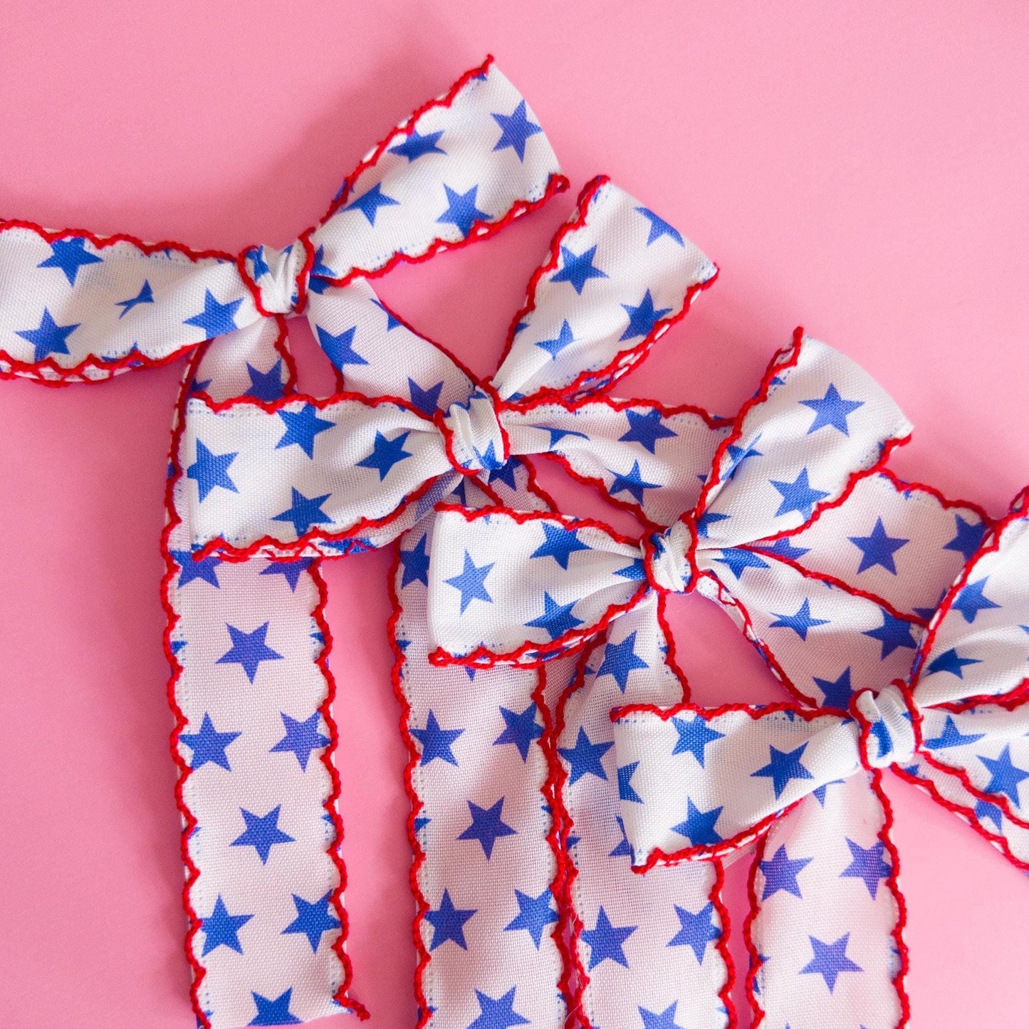 Red, White, and Blue Long Tail Bows