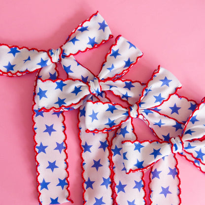 Red, White, and Blue Long Tail Bows