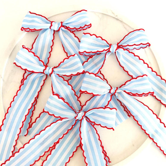 Red, White, and Blue Long Tail Bows