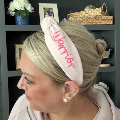 Handmade Breast Cancer Warrior Headband