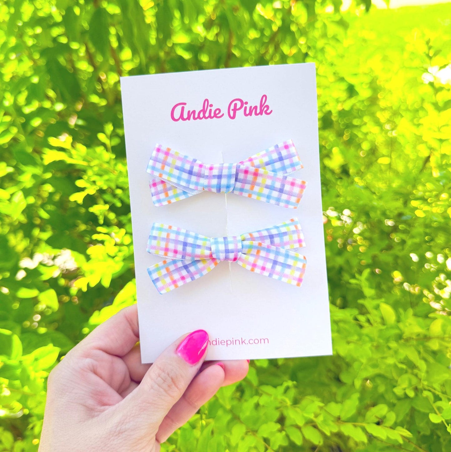 Bright Colorful Plaid Bows | Toddler Bows | Single Bow or Piggy Set