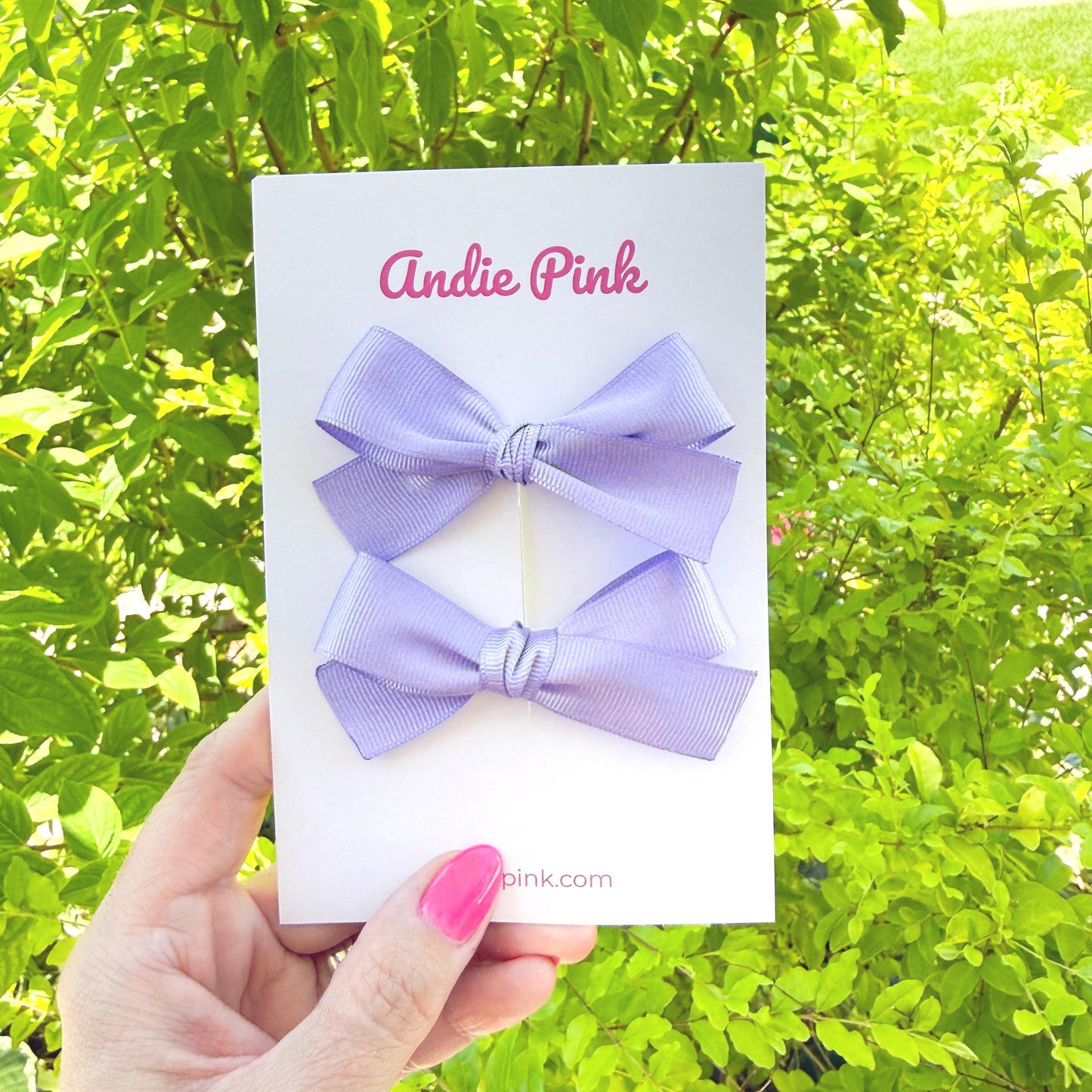 Purple Lavender Hair Bows | Toddler Bows | Single Bow or Piggy Set