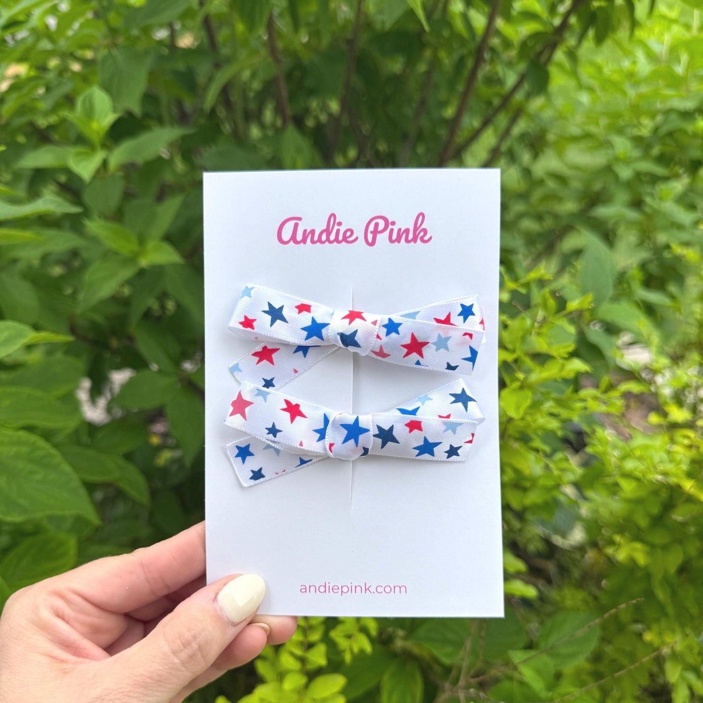 Red, White, & Blue Hair Bows for Girls | 3 inches