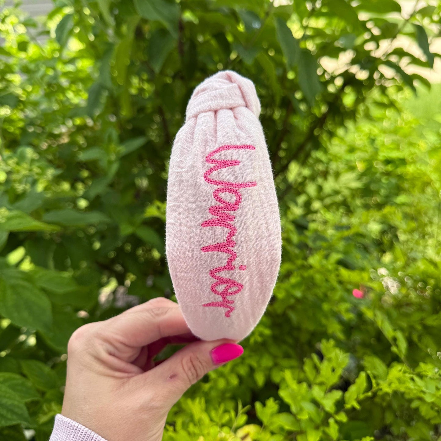 Handmade Breast Cancer Warrior Headband