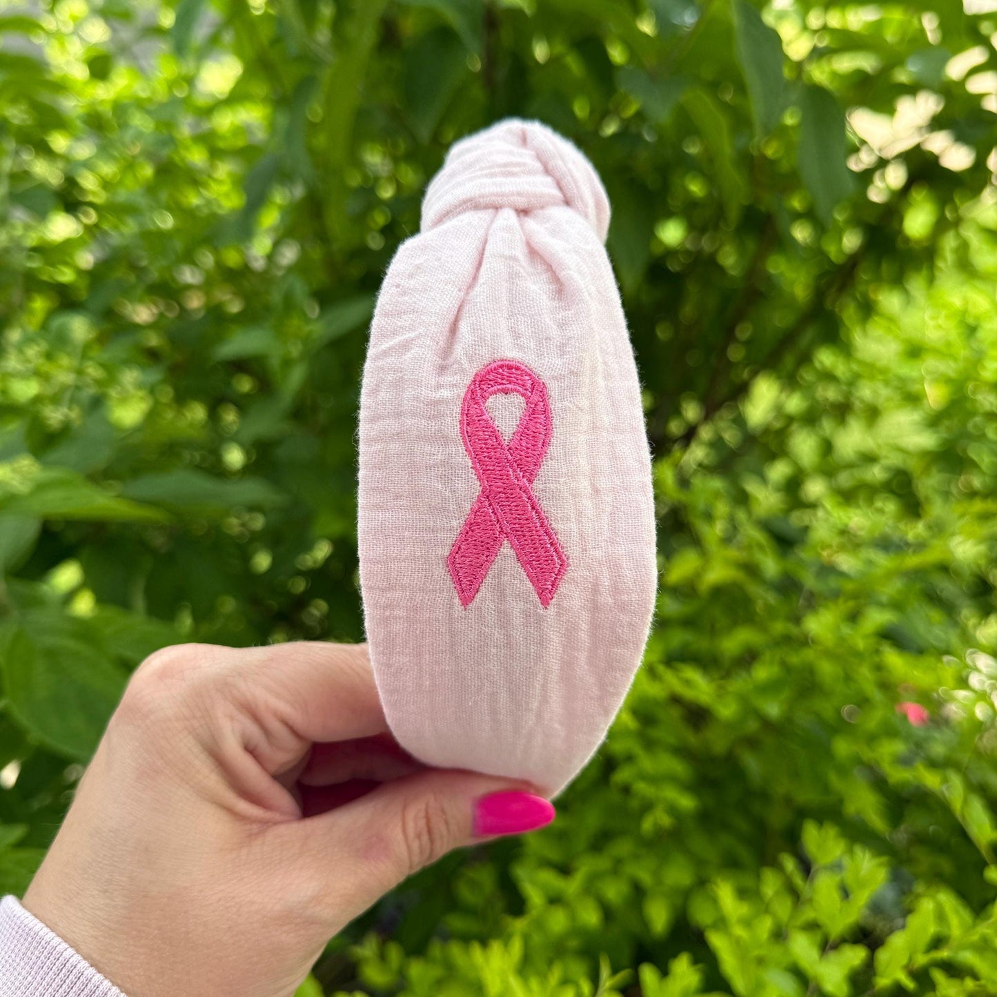 Handmade Breast Cancer Warrior Headband