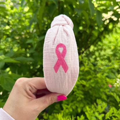 Handmade Breast Cancer Warrior Headband