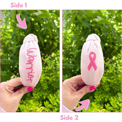 Handmade Breast Cancer Warrior Headband