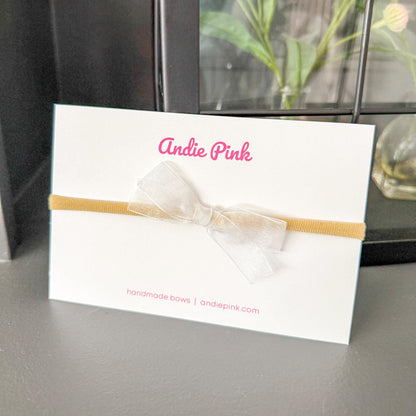 White Organza Bow | Baby & Infant | 3 inches