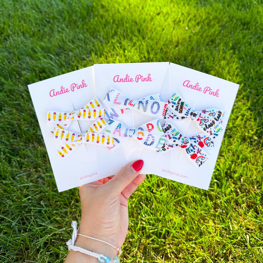 Back-to-School Hair Bows | 3 inches | 3 Styles