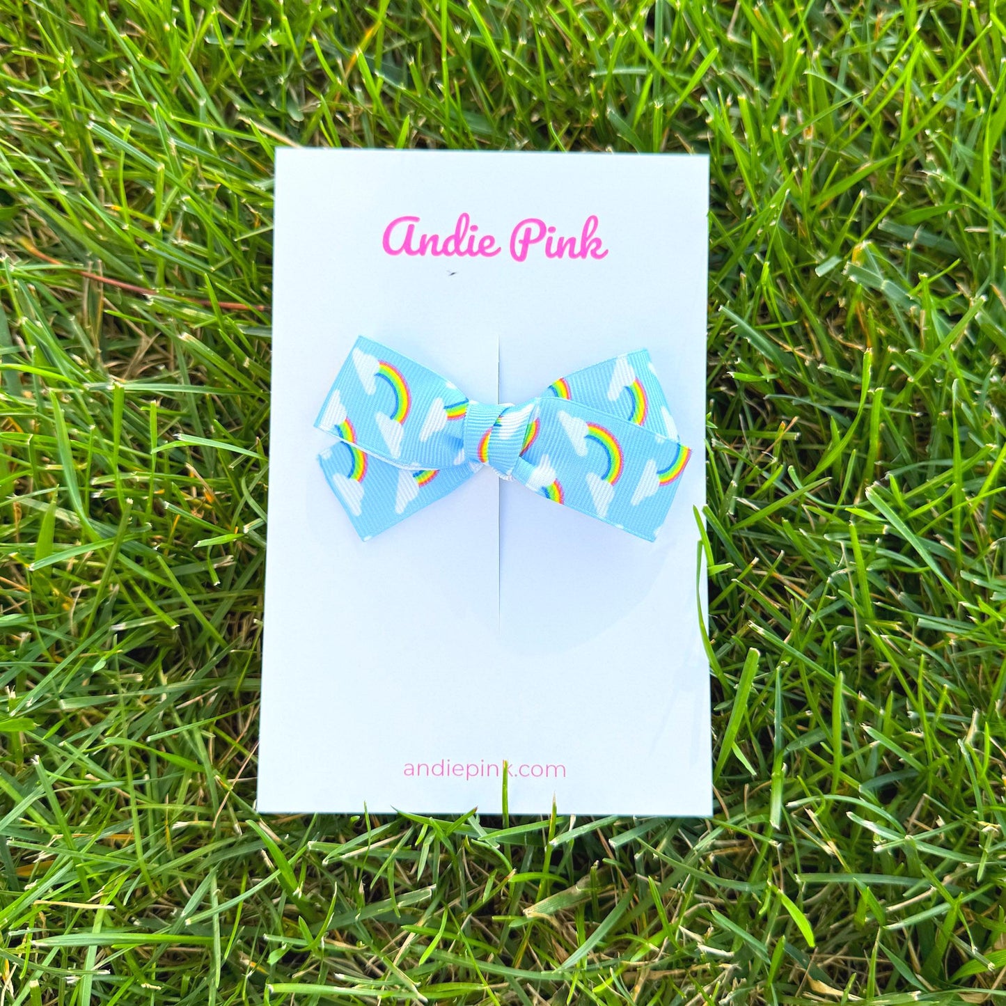 Rainbow Theme Hair Bow for Little Girls | 3 inches
