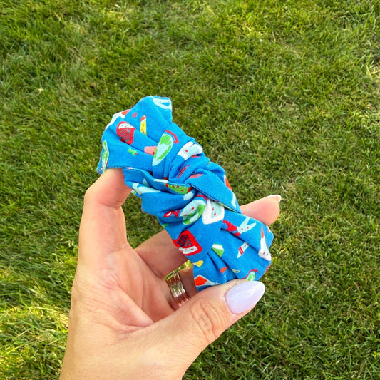 Blue Back-to-School Theme Headband