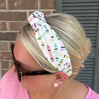 Bright Crayon School Theme Headband