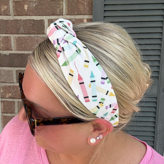 Bright Crayon School Theme Headband