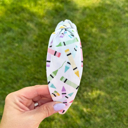 Bright Crayon School Theme Headband