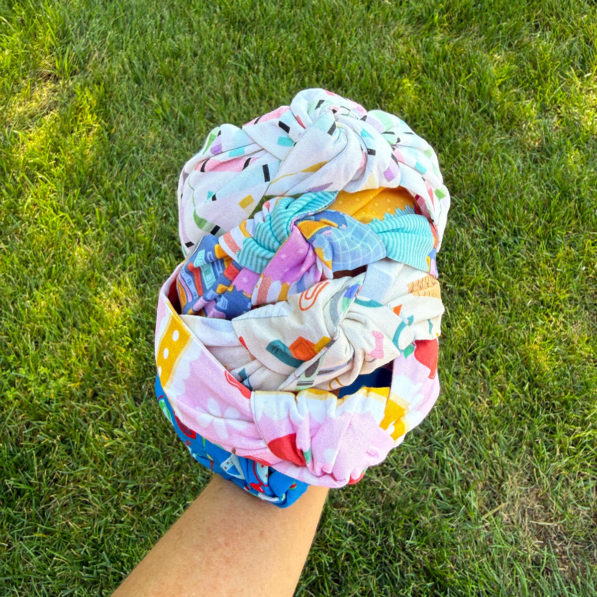 Pink Teacher School Theme Headband with Apples
