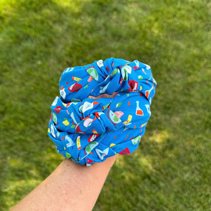 Blue Back-to-School Theme Headband