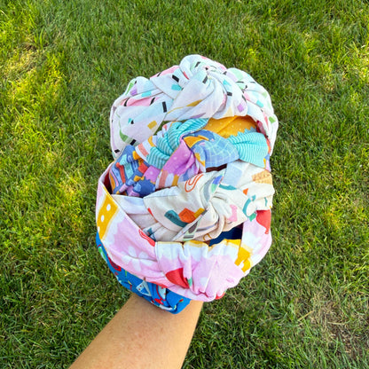 Pink and Purple Back-to-School Theme Headband