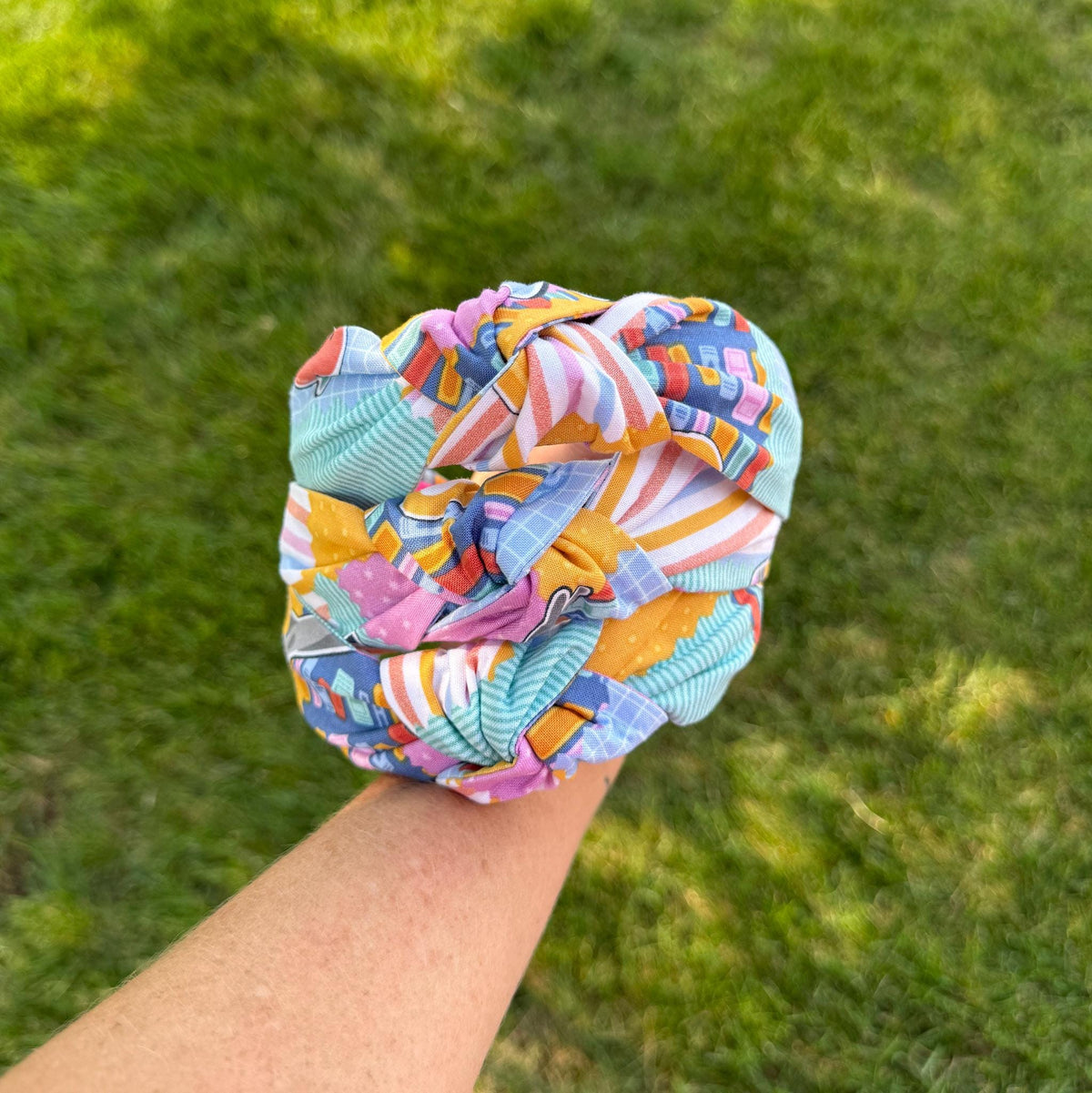 Pink and Purple Back-to-School Theme Headband