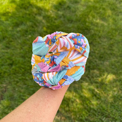 Pink and Purple Back-to-School Theme Headband