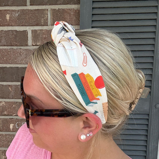 Beige Back-to-School Theme Headband