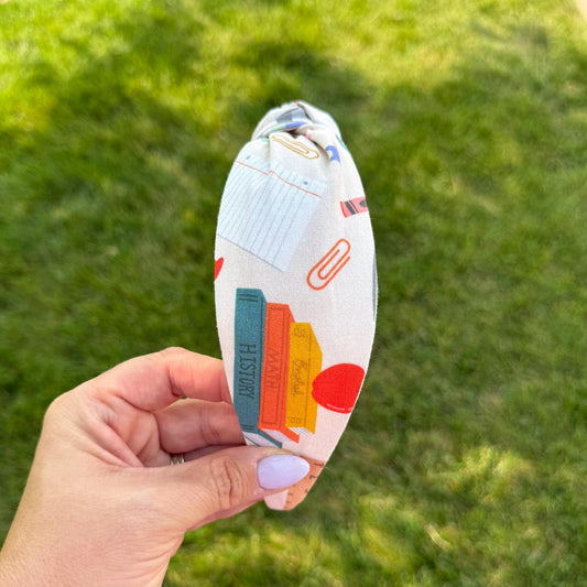 Beige Back-to-School Theme Headband