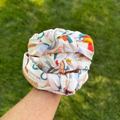 Beige Back-to-School Theme Headband