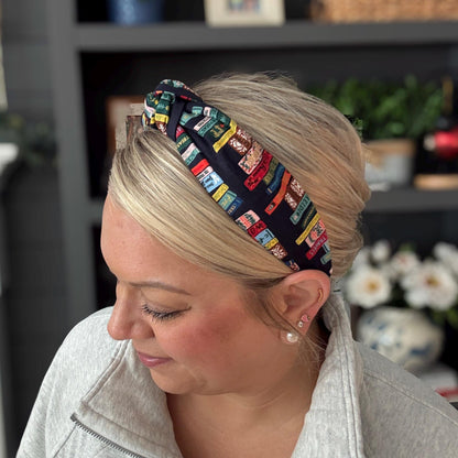 Navy Bookish Headband | Made with Rifle Paper Co. fabric