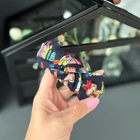 Navy Bookish Headband | Made with Rifle Paper Co. fabric