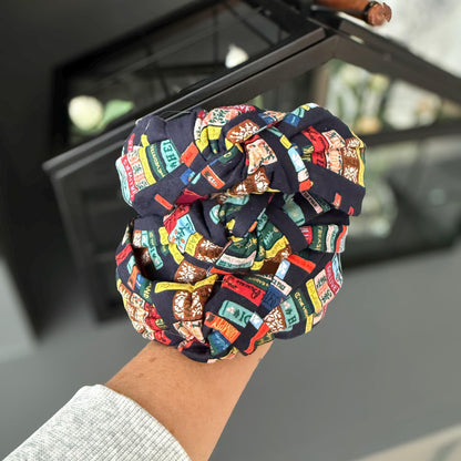 Navy Bookish Headband | Made with Rifle Paper Co. fabric