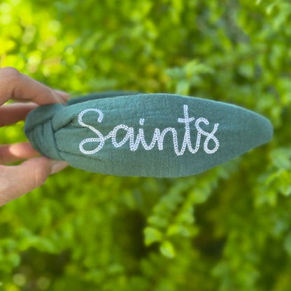 Saints Embroidered Headband