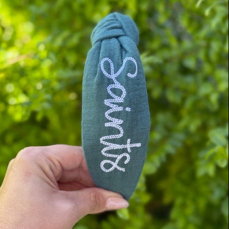 Saints Embroidered Headband